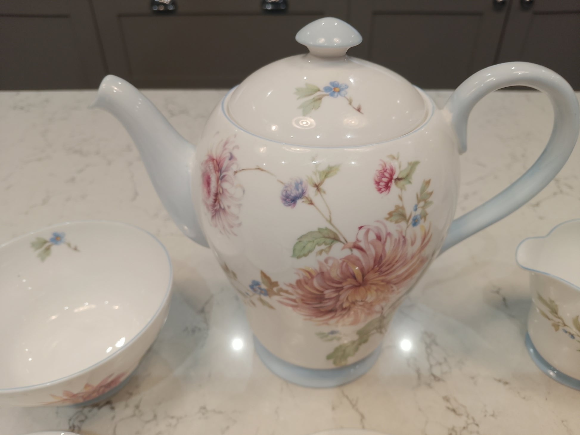 Shelley Chrysanthemum 2377 Rare Coffee Set in Excellent Condition - Helsby Vintage