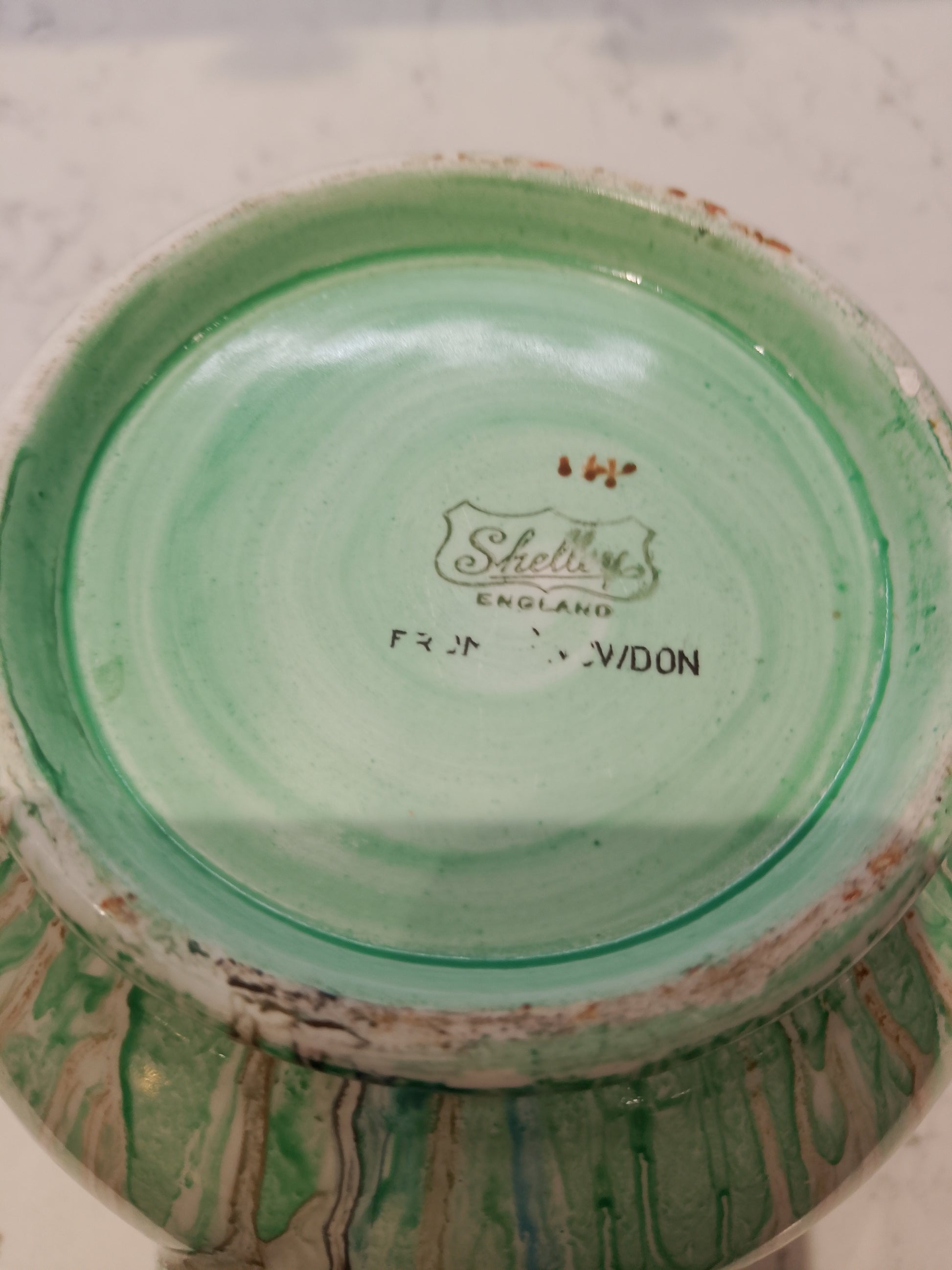 Shelley Harmony Drip Ware Rare Teapot Excellent Condition - Helsby Vintage