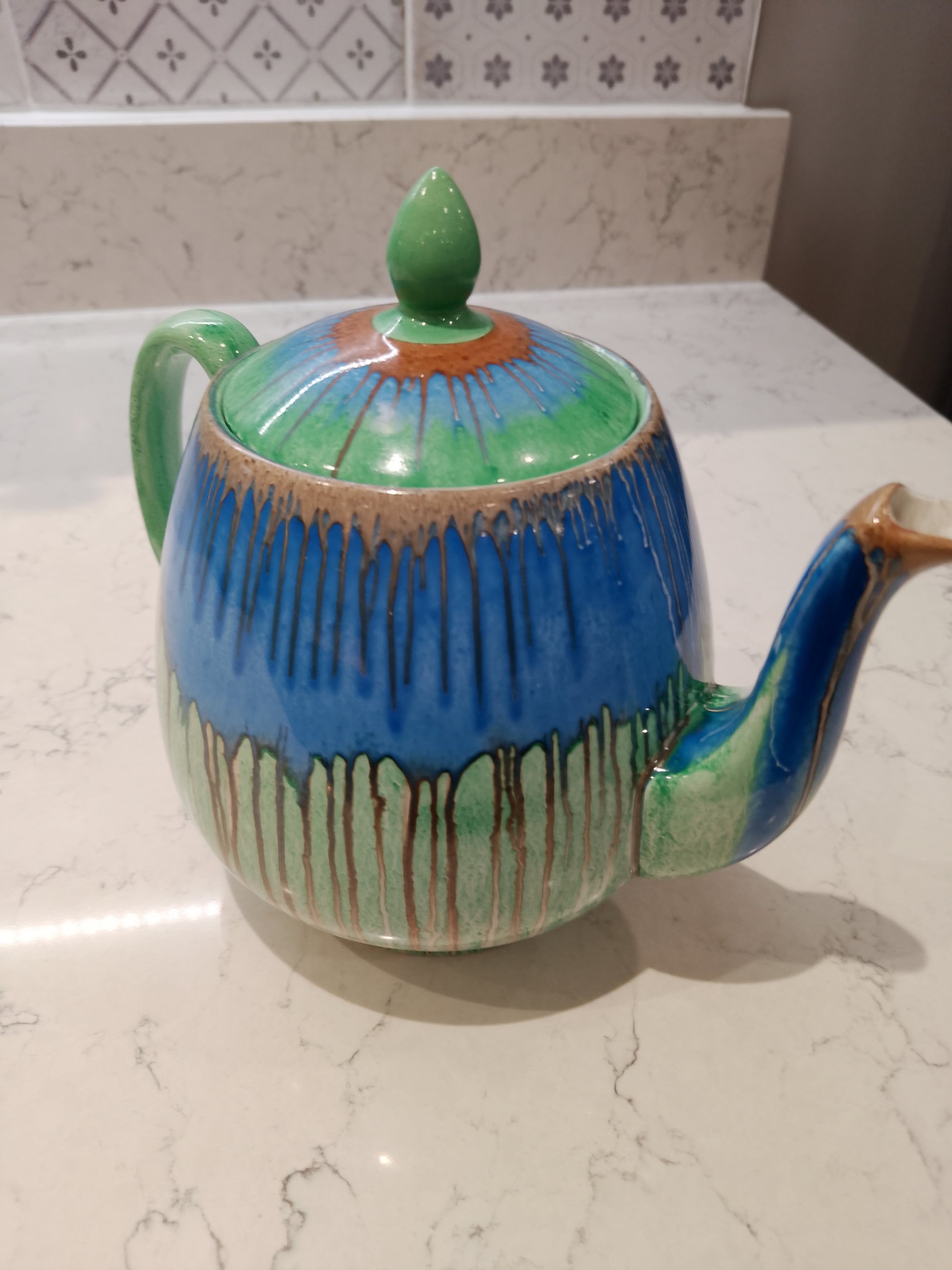 Shelley Harmony Drip Ware Rare Teapot Excellent Condition - Helsby Vintage