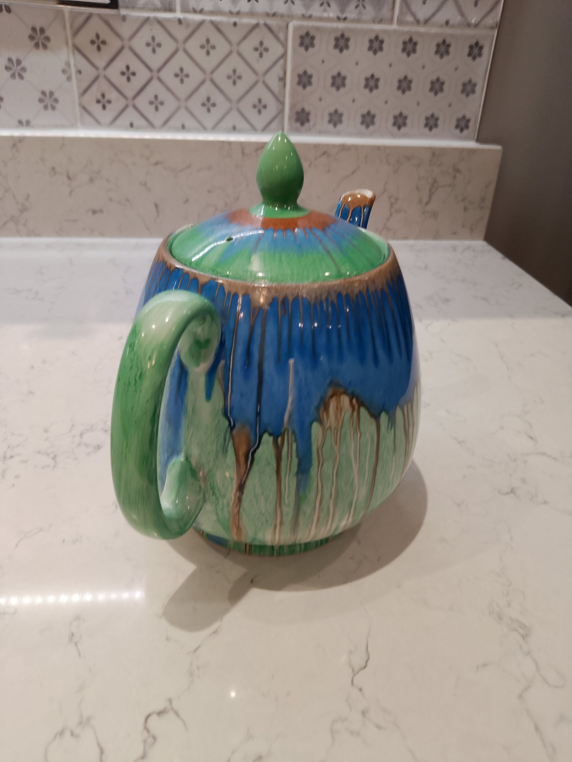 Shelley Harmony Drip Ware Rare Teapot Excellent Condition - Helsby Vintage