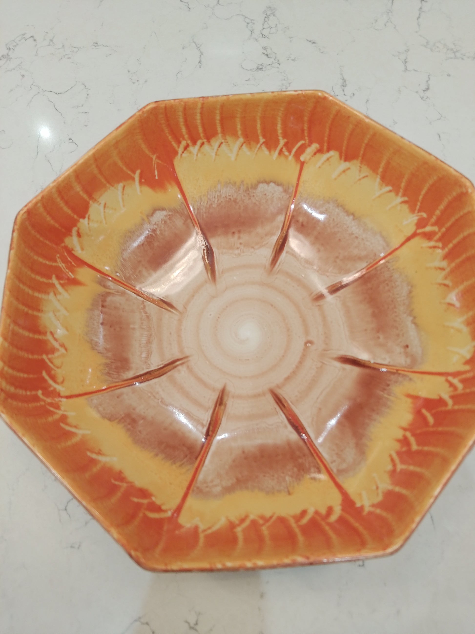 Shelley Harmony Drip Ware Rare Footed Bowl Dish 20cm Wide by 7.5cm Tall - Helsby Vintage