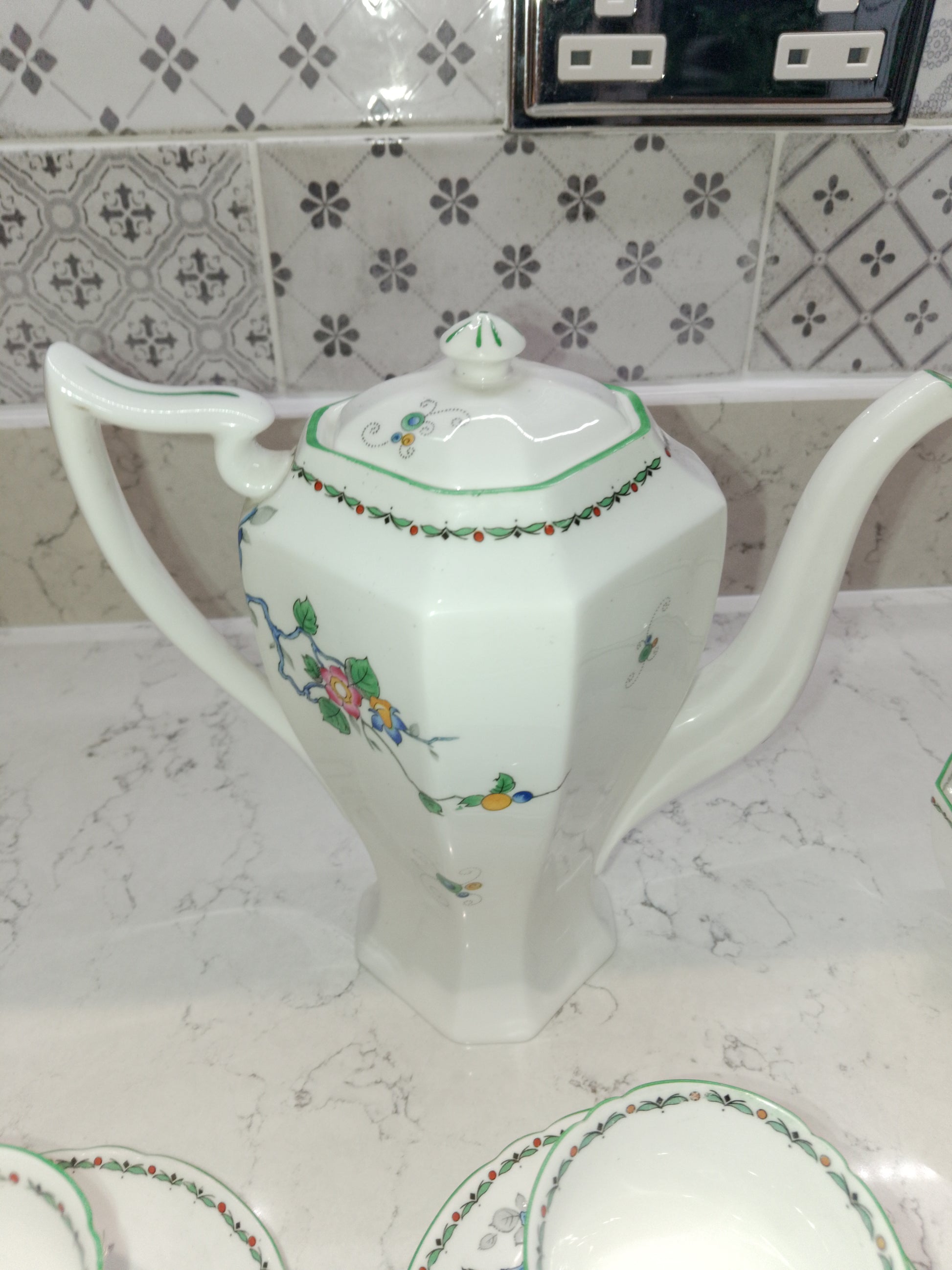 Shelley Vintage Mayfair Coffee Set From 1932 Reg No 771299 2252 - Helsby Vintage