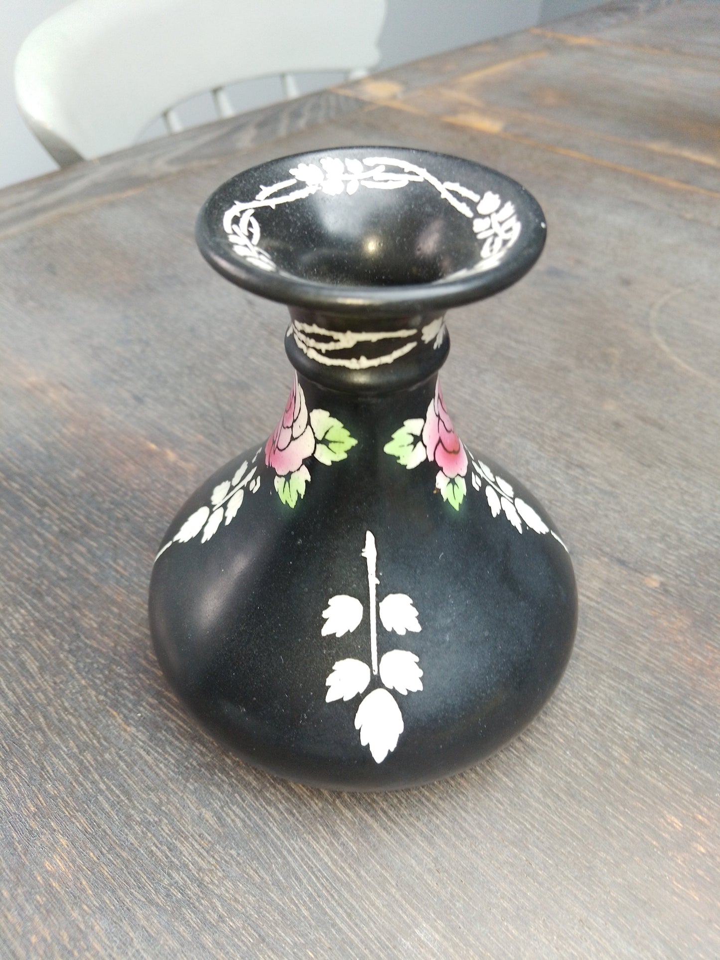 Shelley Art Deco Antique Rose Pattern Bud Vase - Helsby Vintage