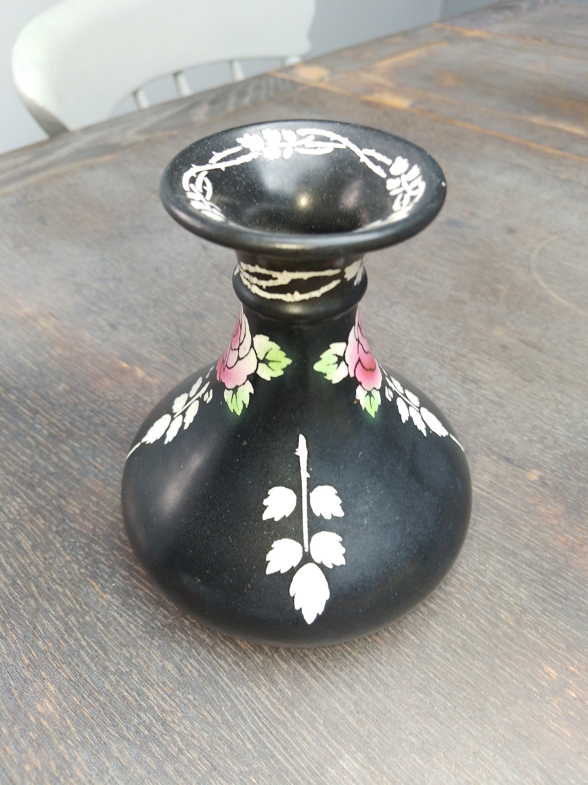 Shelley Art Deco Antique Rose Pattern Bud Vase - Helsby Vintage