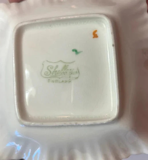 Shelley Vintage Trinket Dish With House Picture - Helsby Vintage