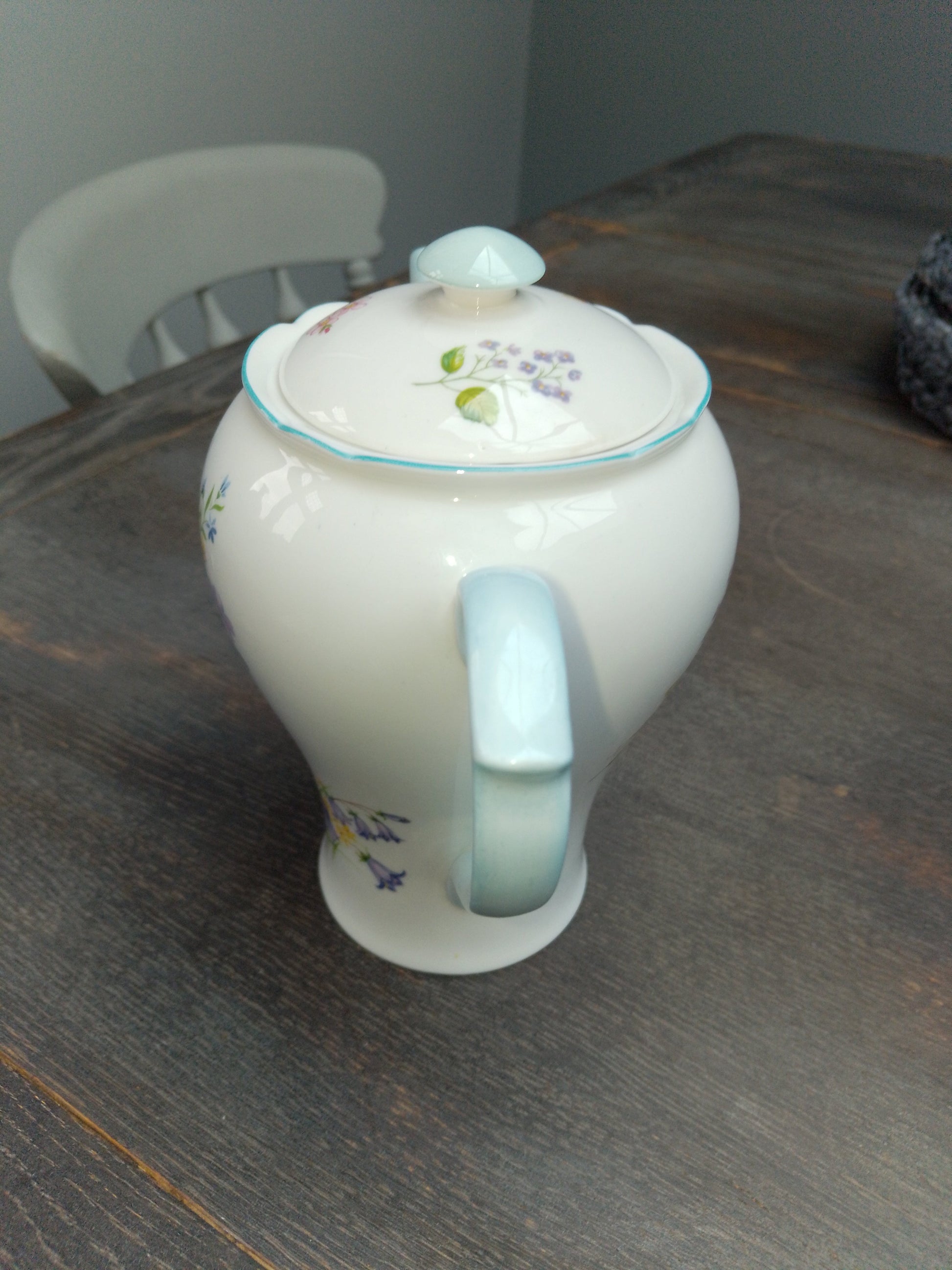 Shelley Wild Flowers Coffee Pot Excellent Condition - Helsby Vintage