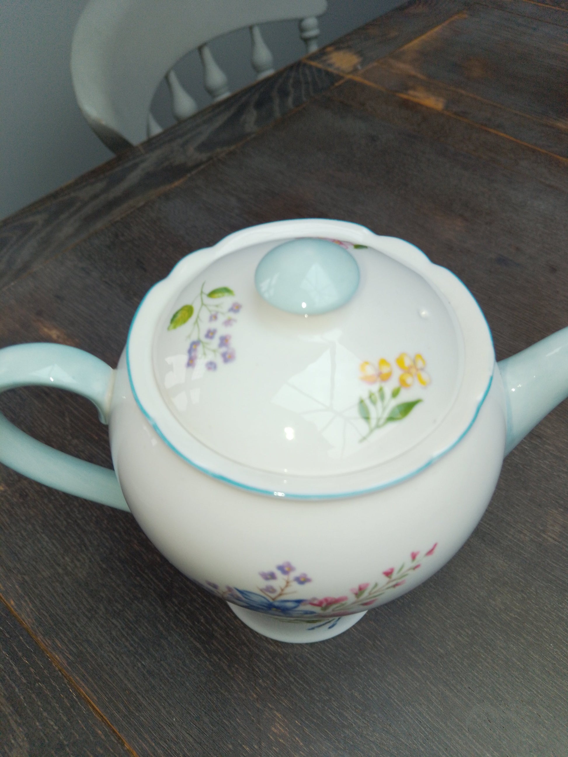 Shelley Wild Flowers Coffee Pot Excellent Condition - Helsby Vintage