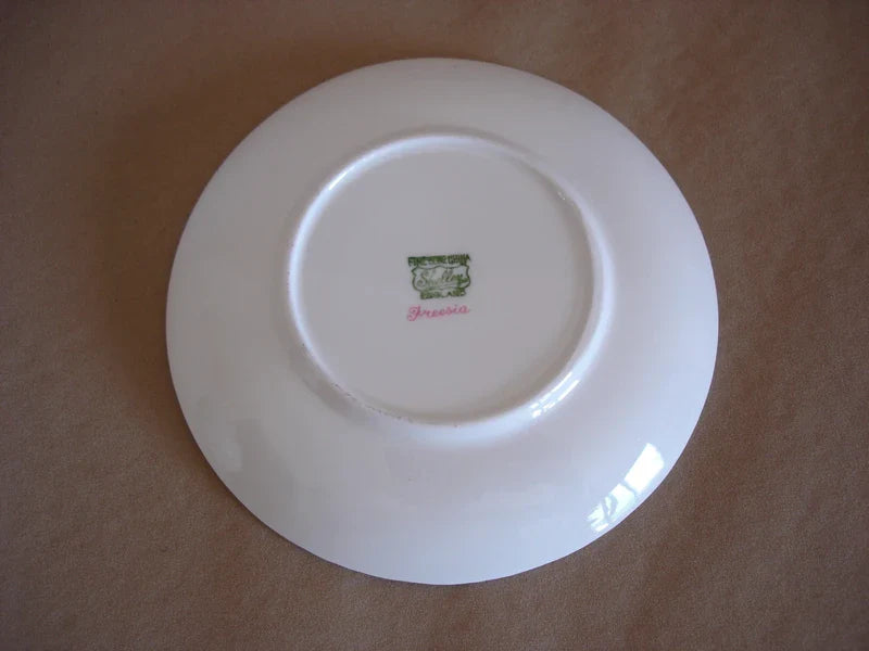 Vintage Shelley Freesia Jam Mustard Pot With Under Plate - Helsby Vintage