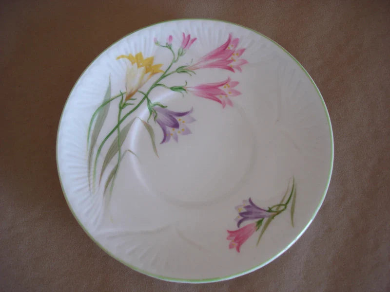 Vintage Shelley Freesia Jam Mustard Pot With Under Plate - Helsby Vintage