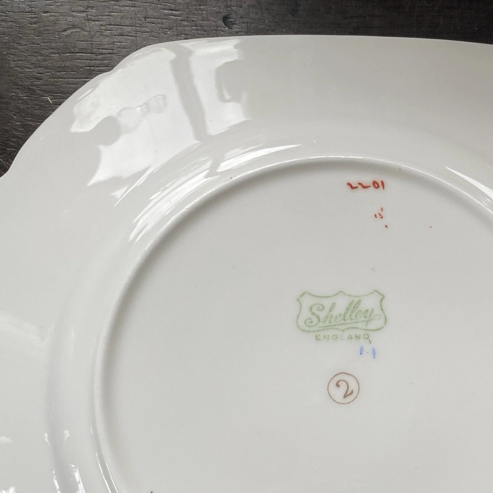 Shelley Vintage Set of Six Side Plates Rare Pattern - Helsby Vintage