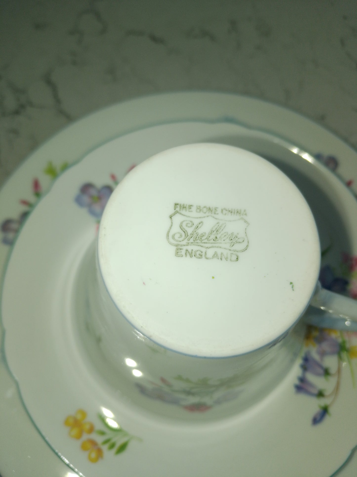 Shelley Vintage Trio Tea Cup, Saucer And Side Plate - Helsby Vintage