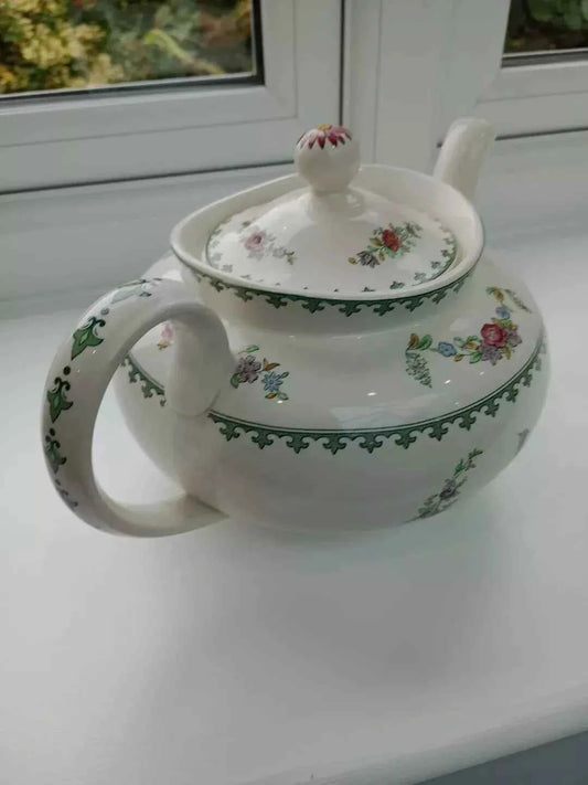 Spode Copeland Vienna Bird Teapot - Vintage Antique Ceramic - Helsby Vintage