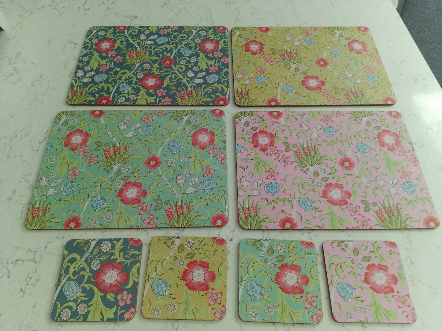 NEW William Morris Standen Set Of 4 Placemats And 4 Coasters - Helsby Vintage