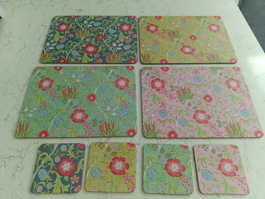 NEW William Morris Standen Set Of 4 Placemats And 4 Coasters - Helsby Vintage