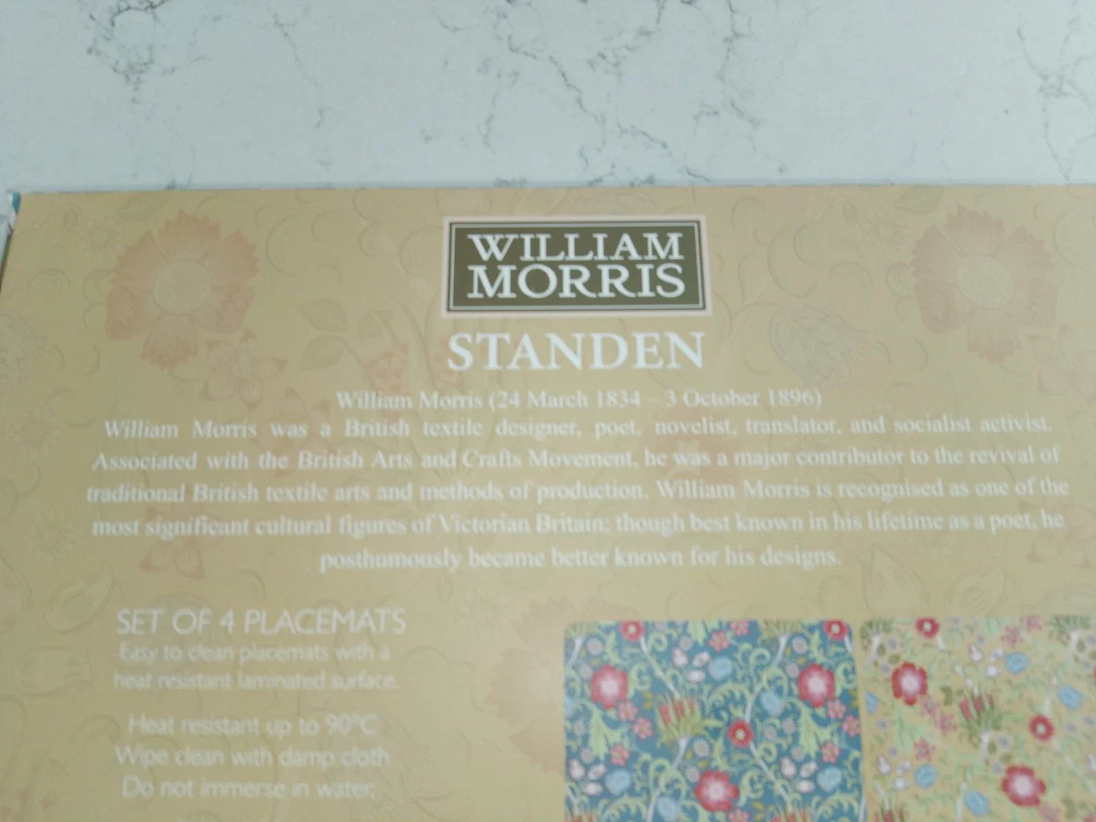 NEW William Morris Standen Set Of 4 Placemats And 4 Coasters - Helsby Vintage