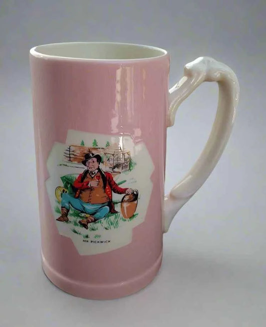 Vintage T.G Green And Co Worthington Brewery Ceramic Tankard Mr Pickwick Pink - Helsby Vintage