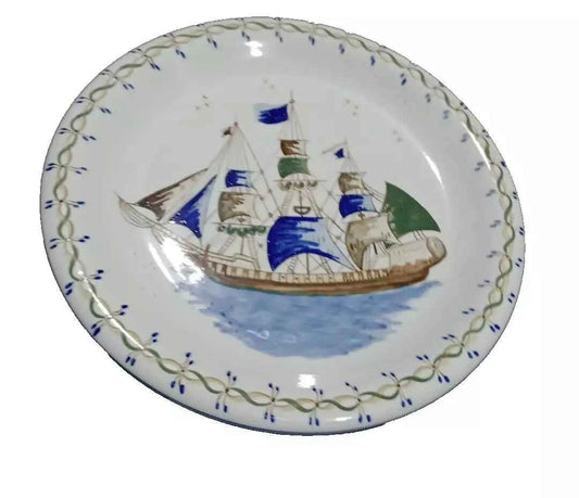 Viana Do Castelo Charger Plate 35cm Ana Maria Hand Painted 329 506 Vintage - Helsby Vintage