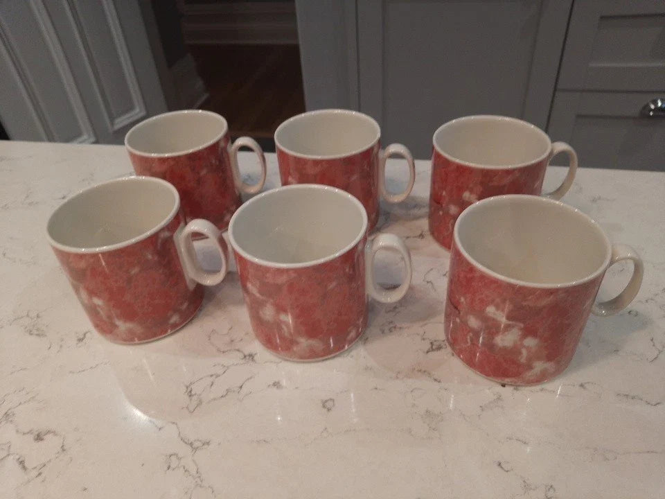 6 x Villeroy & Boch Siena Tea Coffee Espresso Mugs 1980s Luxembourg 6.5cm Tall - Helsby Vintage