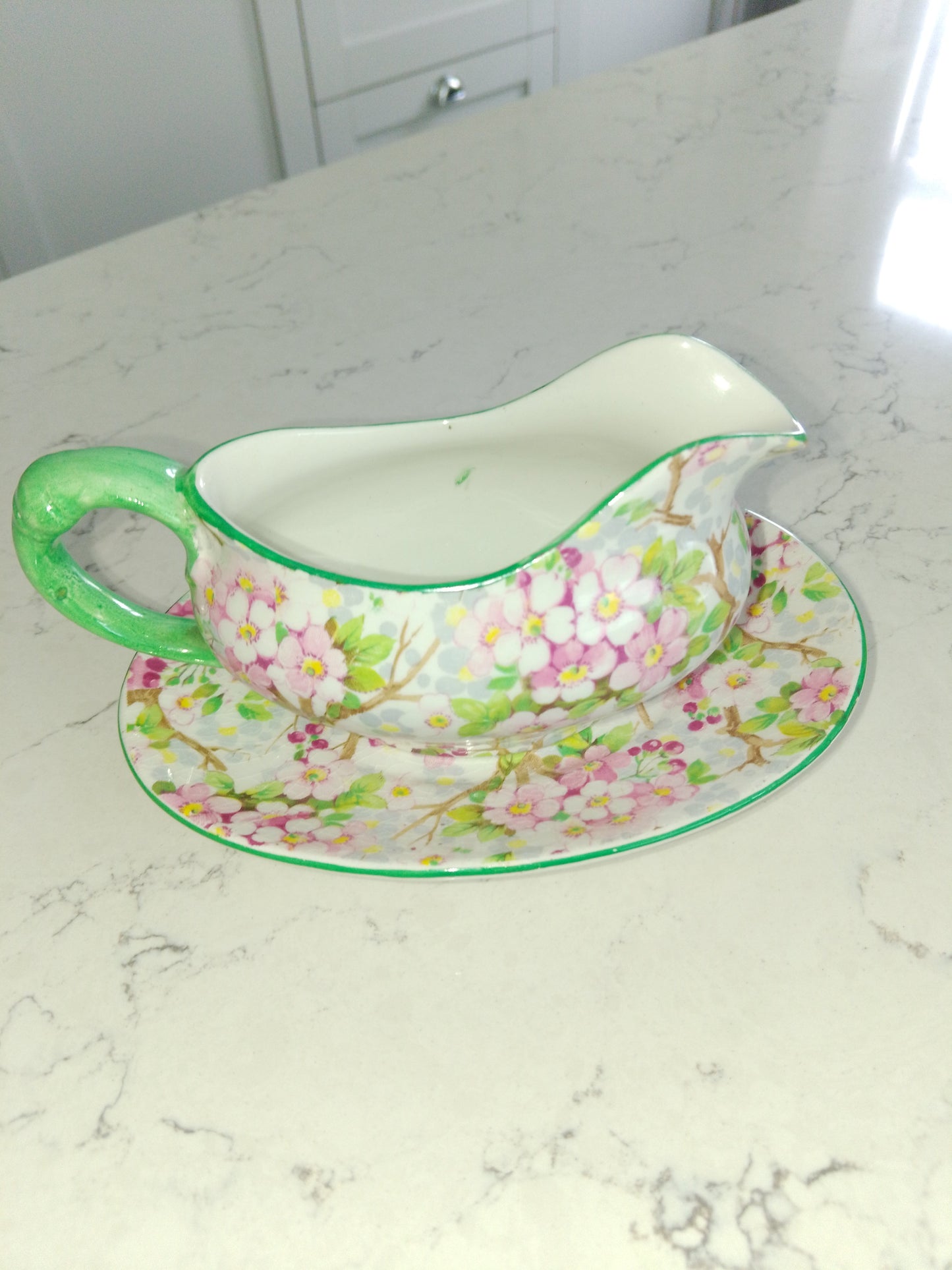 Shelley Maytime Small Sauce Boat and Saucer RARE - Helsby Vintage