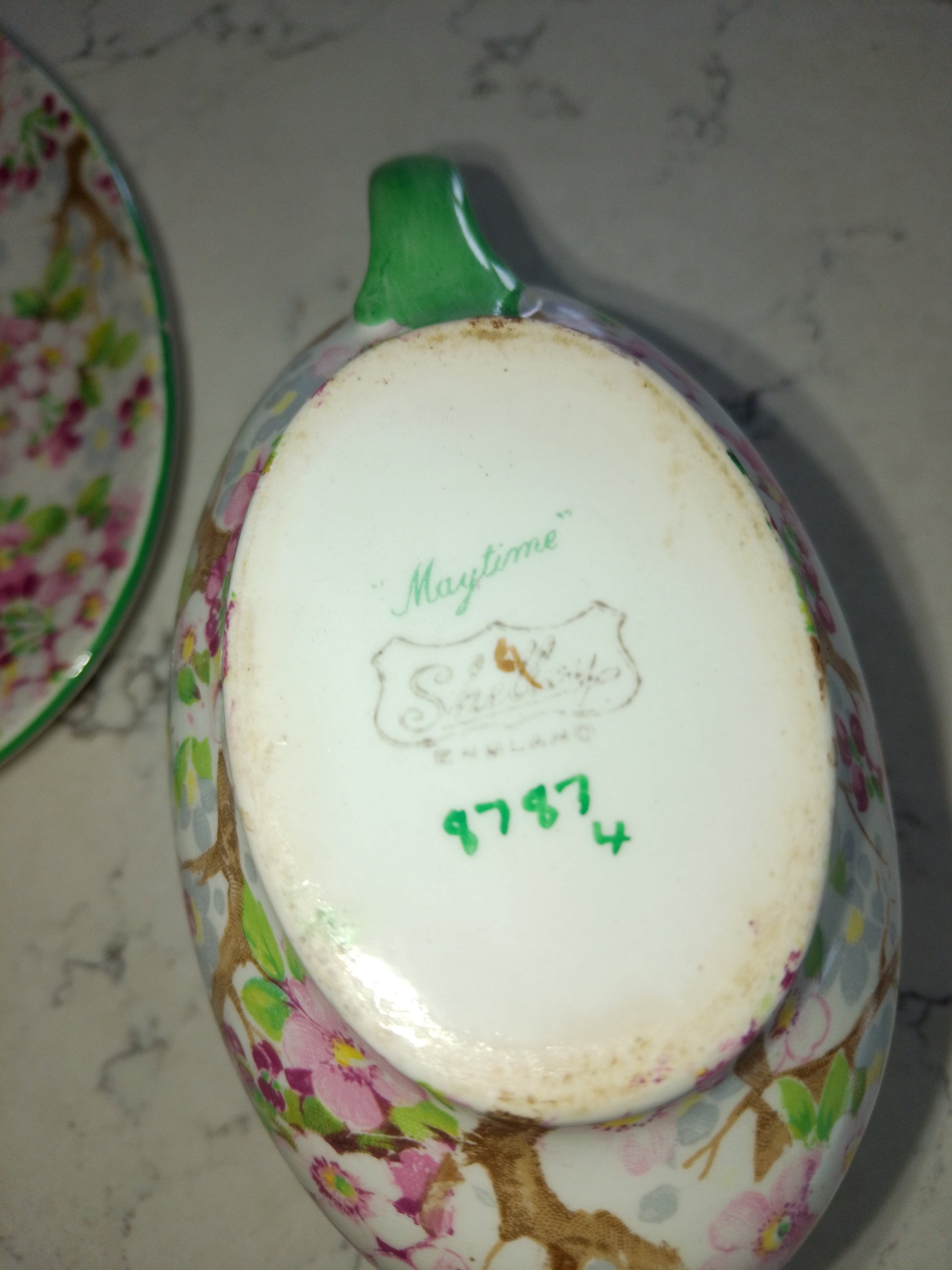 Shelley Maytime Small Sauce Boat and Saucer RARE - Helsby Vintage