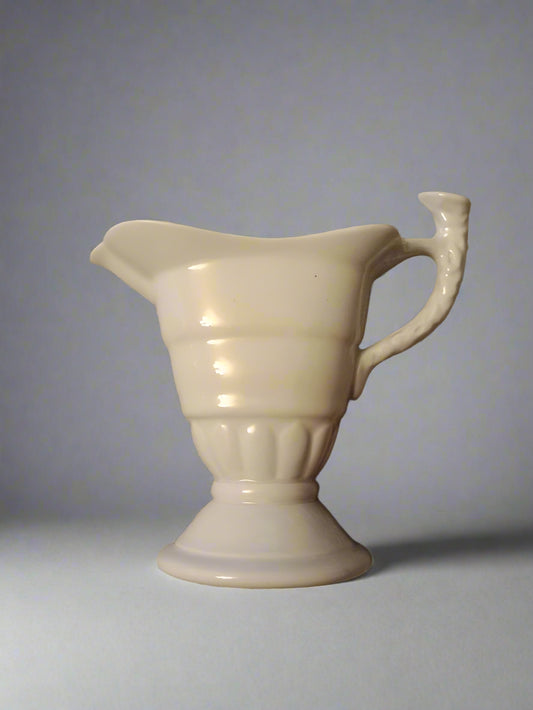 Spode Pottery Blue Creamer Milk Jug 12cm Ornate Handle Vintage - Helsby Vintage