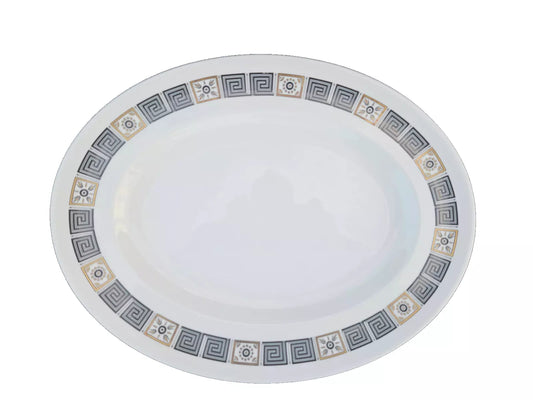 Wedgwood Asia Black Oval Platter Meat Dish 14 By 10 Inches - Helsby Vintage