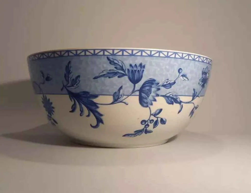 Wedgwood Mikado Blue and White Floral Round Serving Bowl 24cm - Helsby Vintage