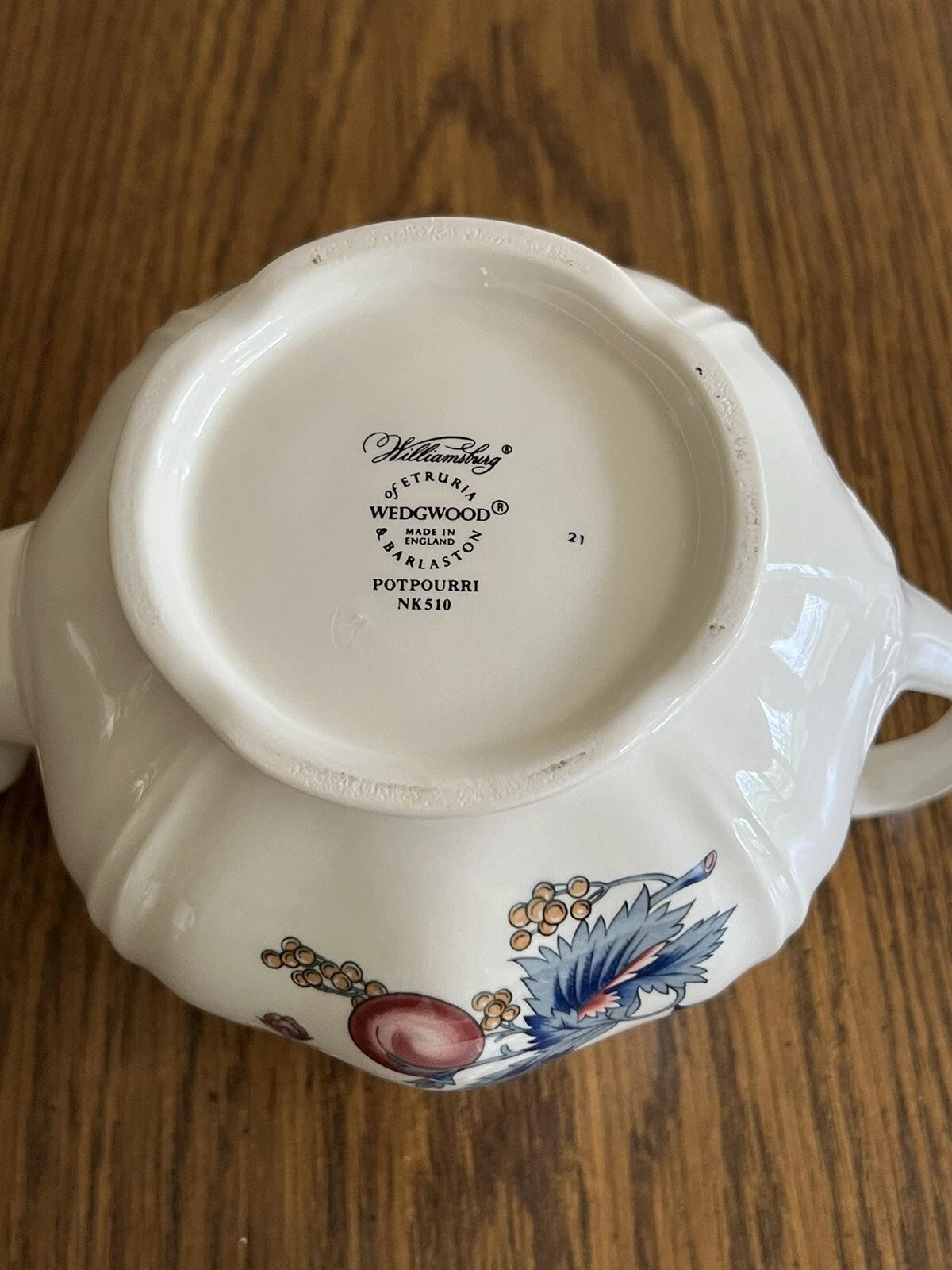 Wedgwood Williamsburg Potpourri Teapot with Lid - Helsby Vintage